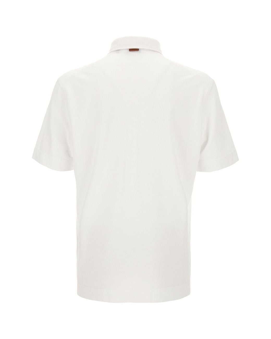 Zegna White Cotton Piqué Polo Shirt for men