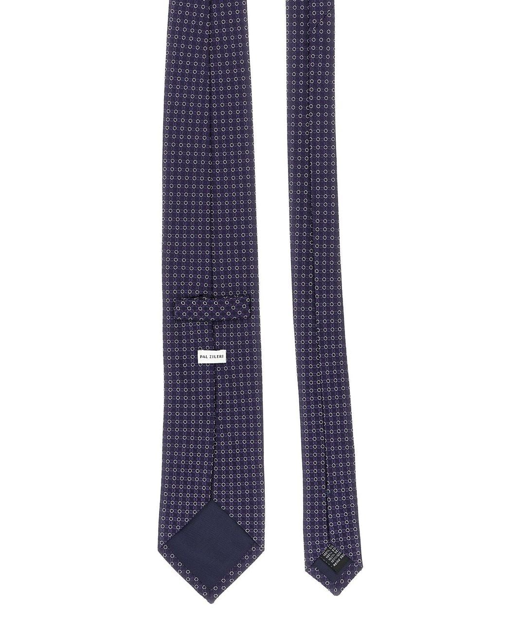 Pal Zileri Blue Jacquard Silk Tie for men
