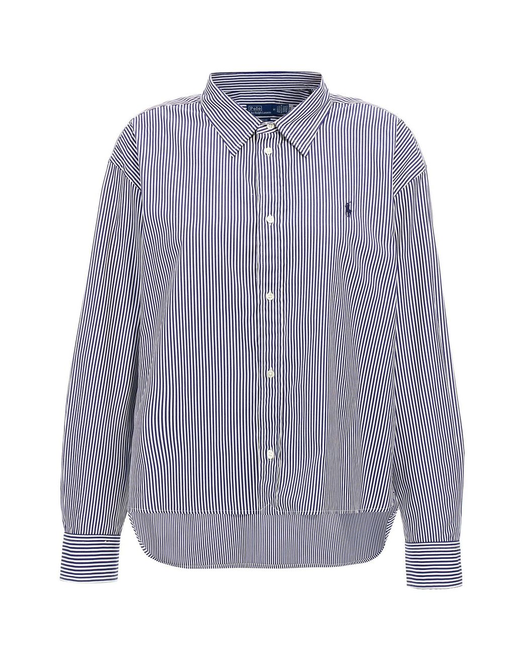 Polo Ralph Lauren Purple Striped And Logo Shirt