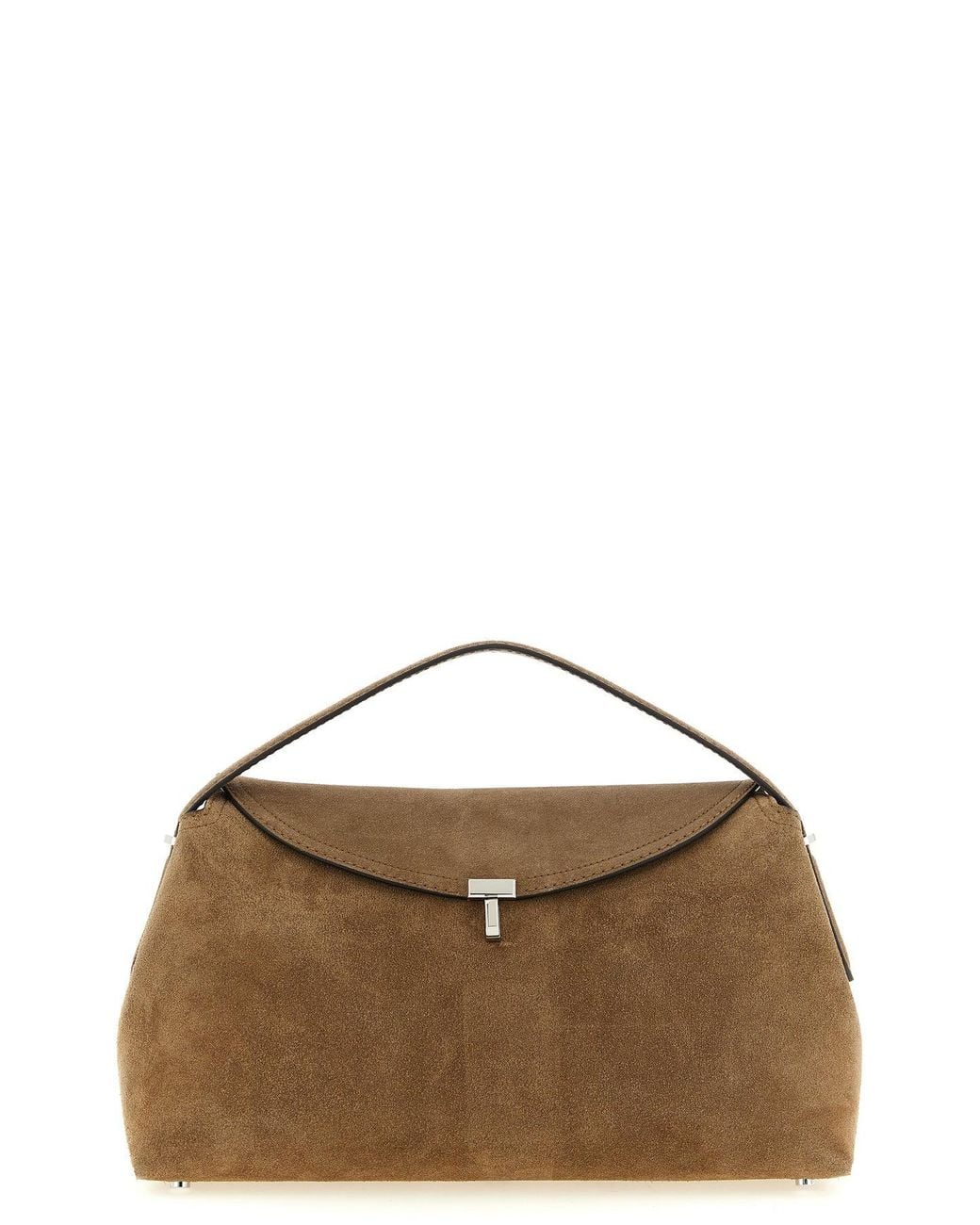 Totême Brown 'T-Lock' Top-Handle Bag