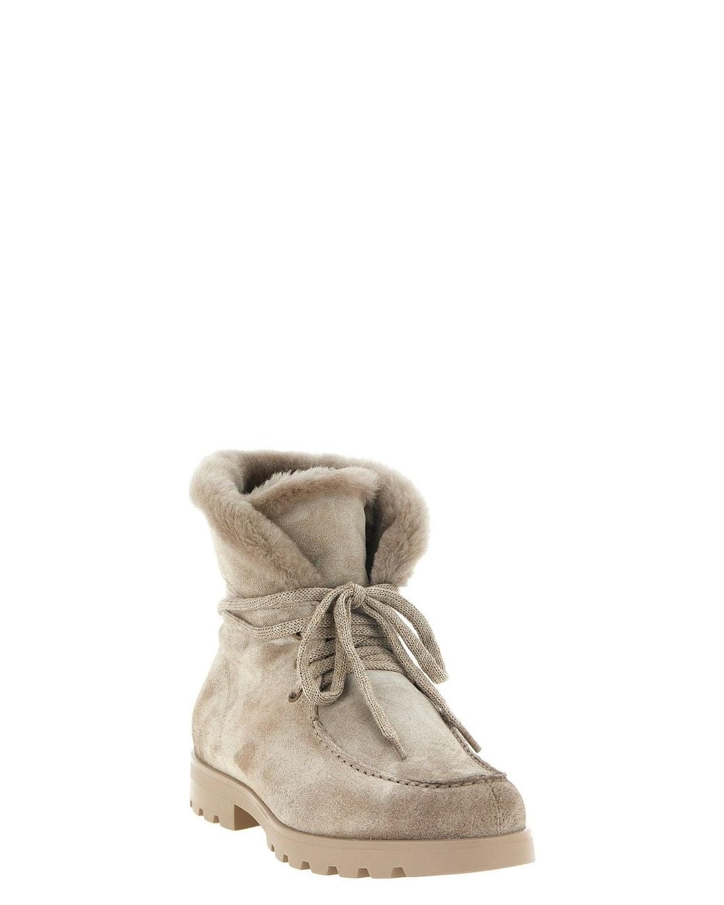 Santoni Natural Suede Ankle Boot