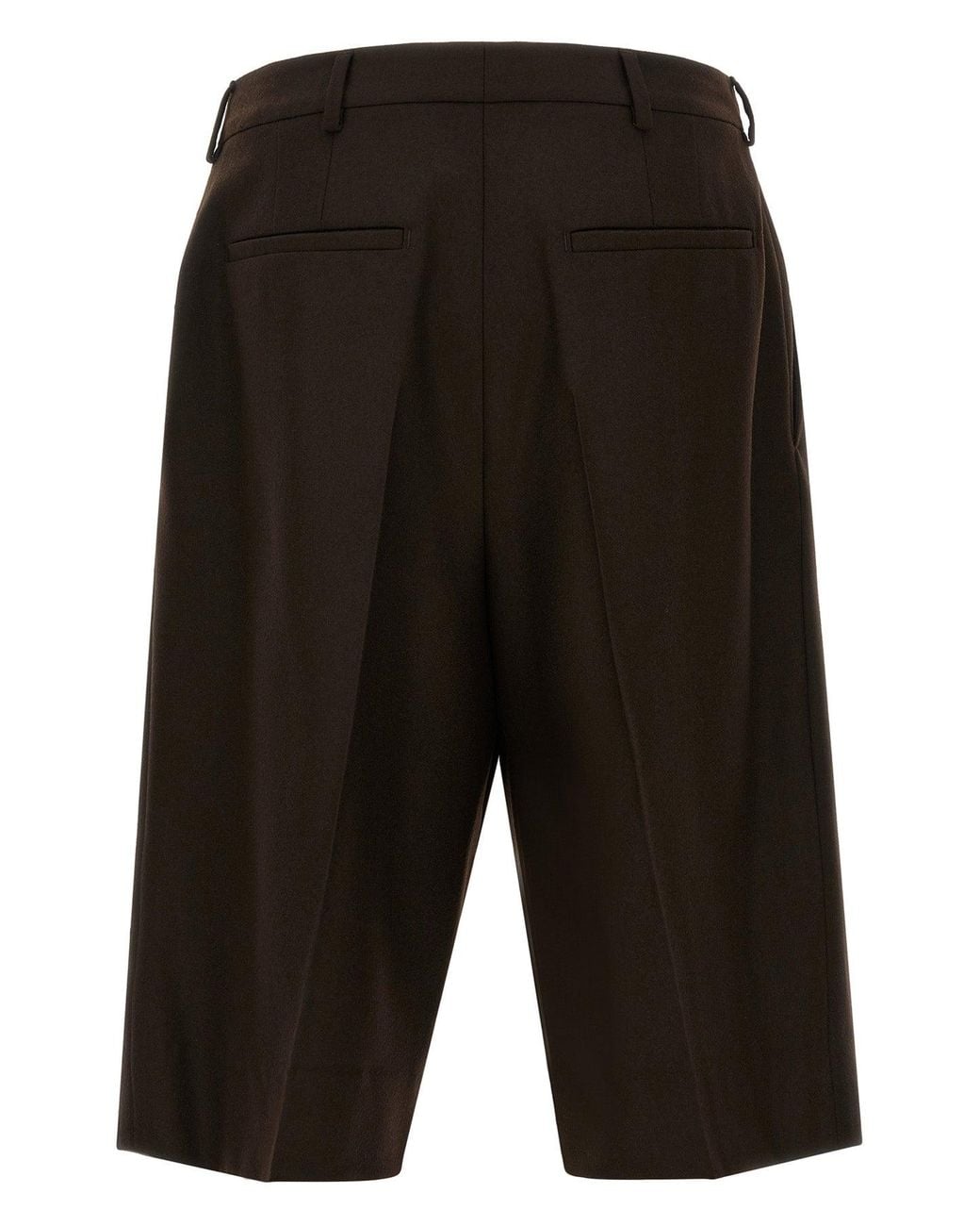 Saint Laurent Black Tailored Flannel Bermuda Shorts for men