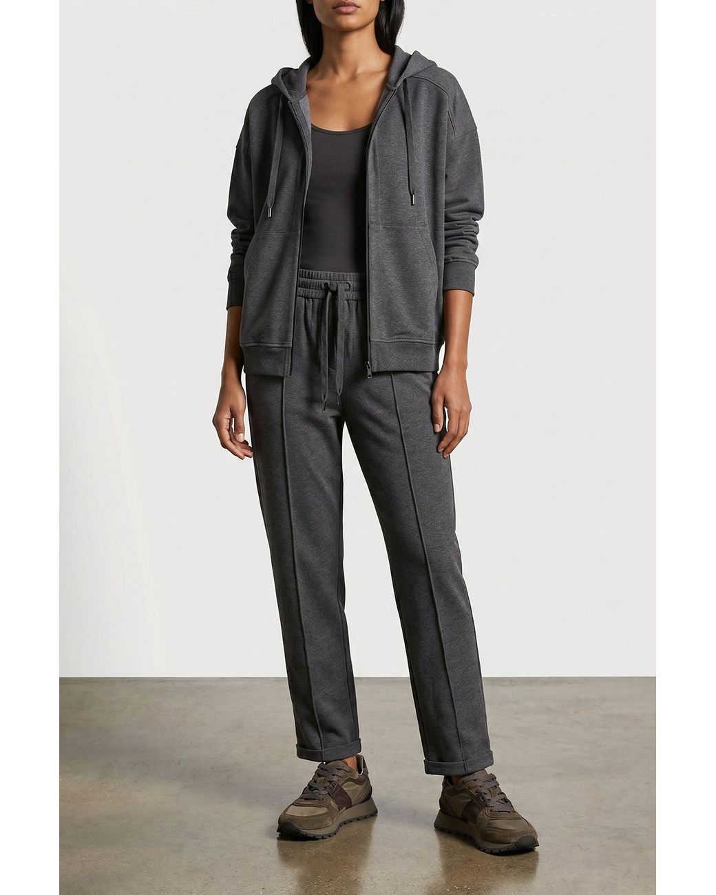 Brunello Cucinelli Gray 'Track' Jogging Trousers