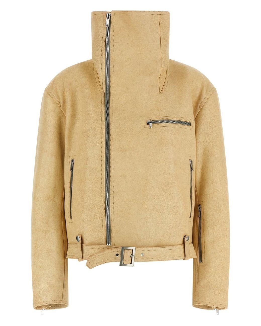 Rick Owens Natural Funnel Collar Jacket