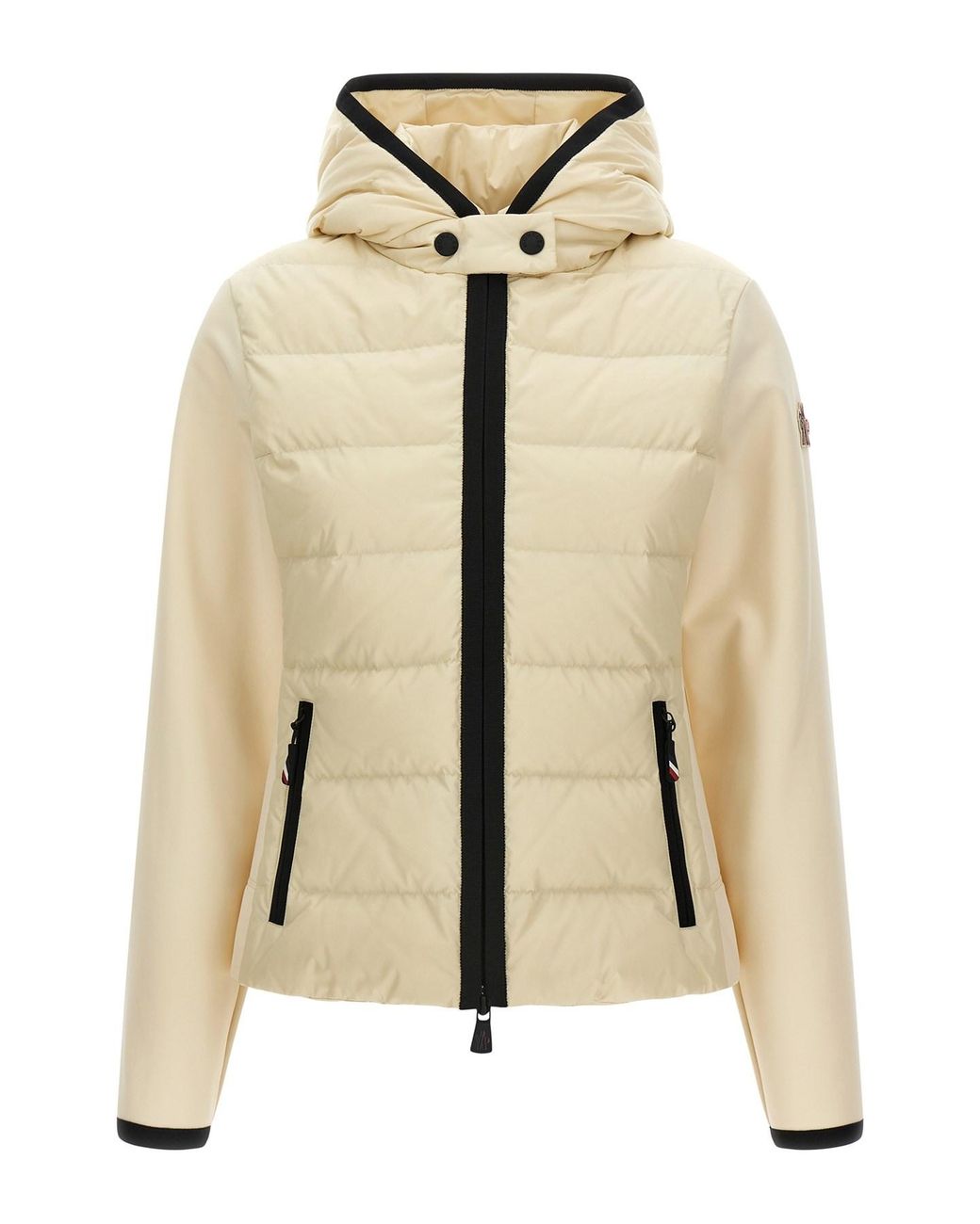 Moncler Natural 'padded Zip-up' Cardigan
