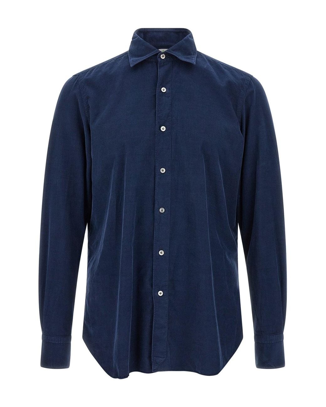 Finamore 1925 Blue 'Tokyo' Shirt for men