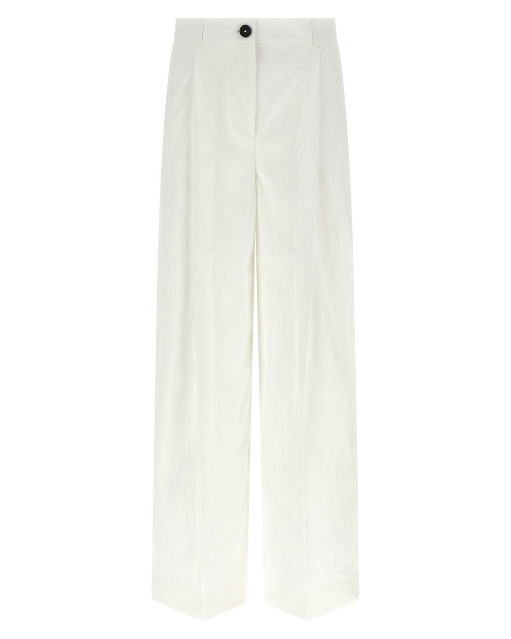 Totême White Trousers With Contrasting Buttons