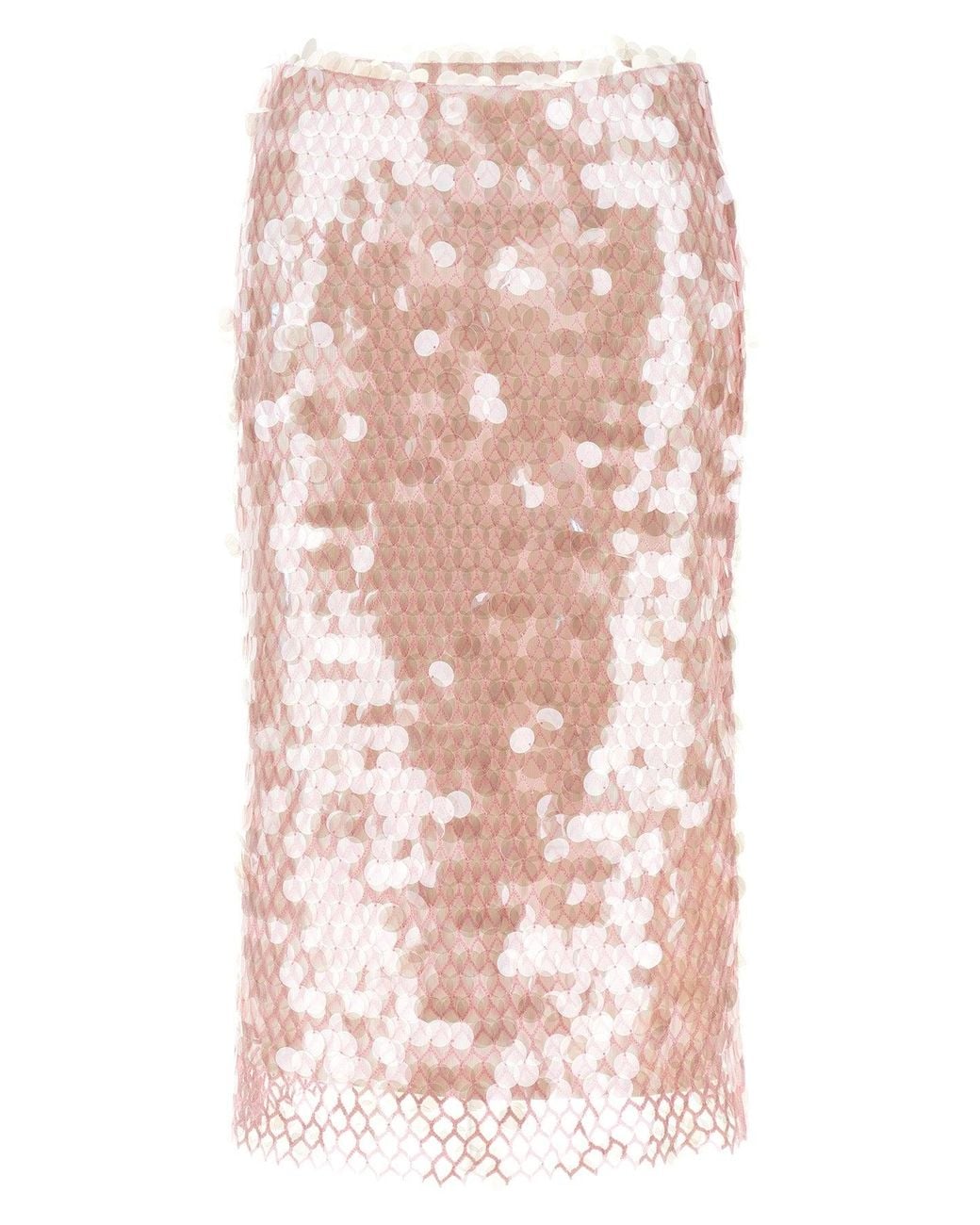 Tory Burch Pink Maxi Sequin Skirt