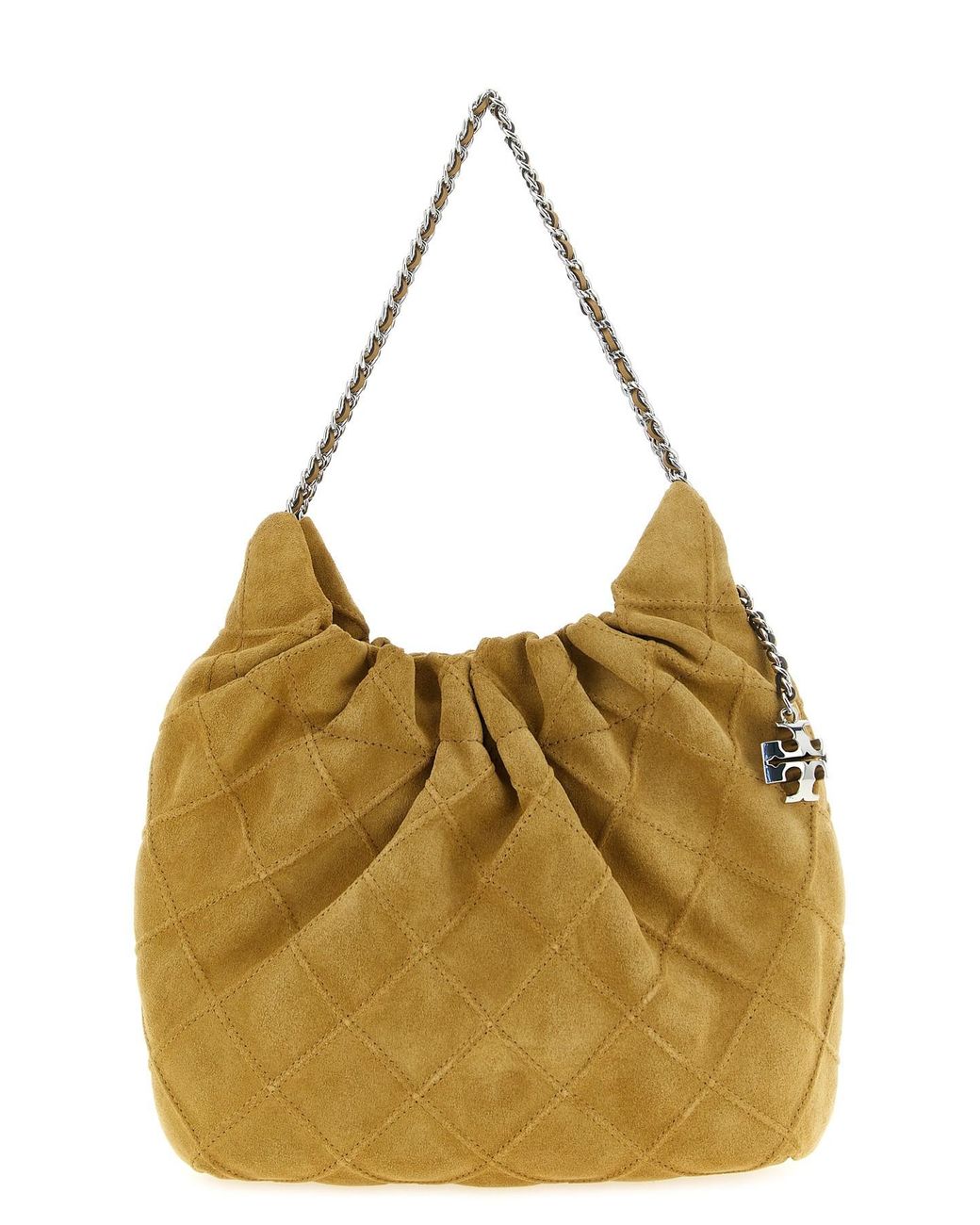 Tory Burch Metallic 'hobo Mini Fleming' Shoulder Bag