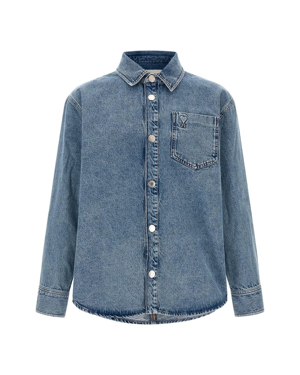 AMI Blue 'ami De Coeur' Overshirt