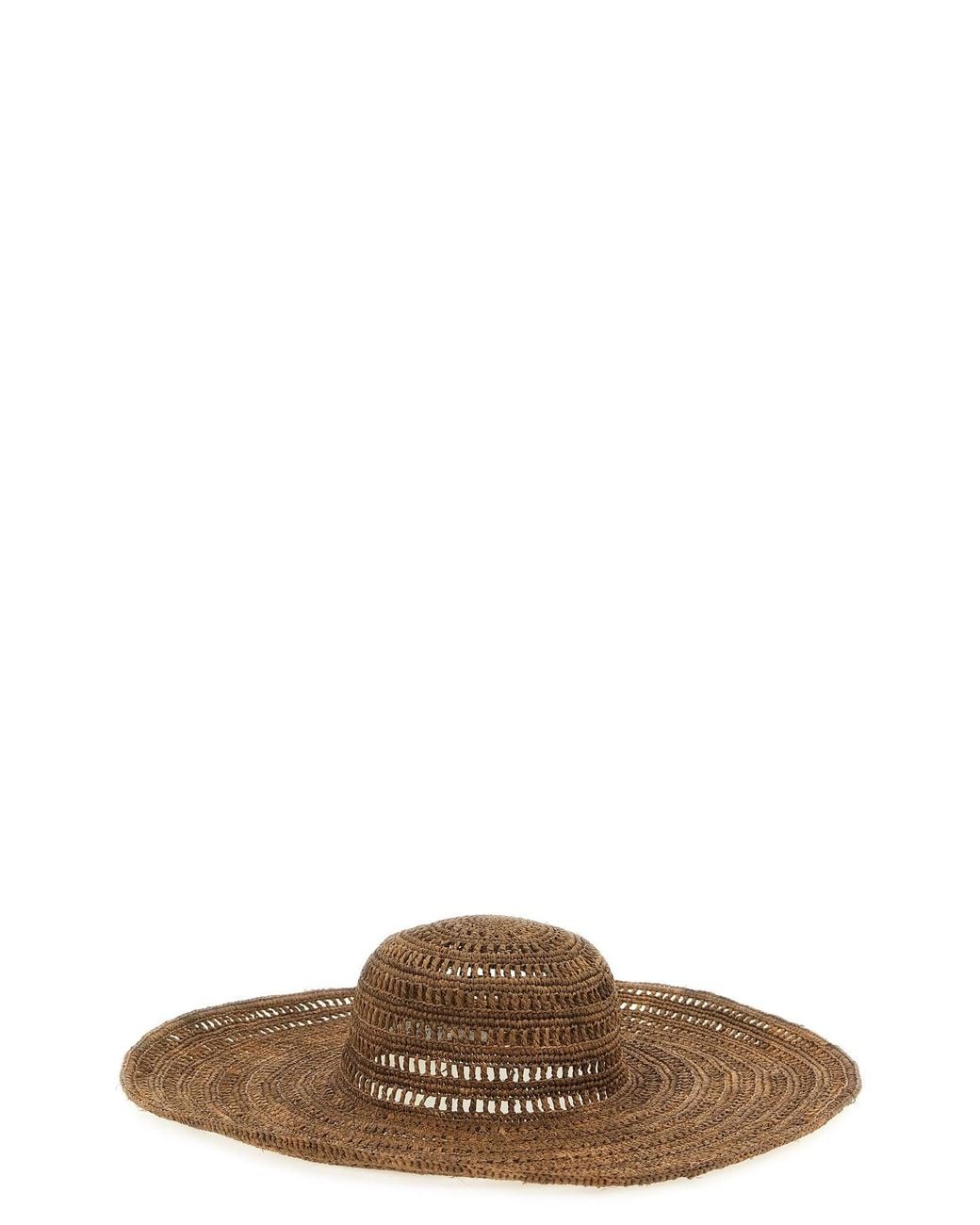 IBELIV Brown Miaro Hat With Openwork Crochet