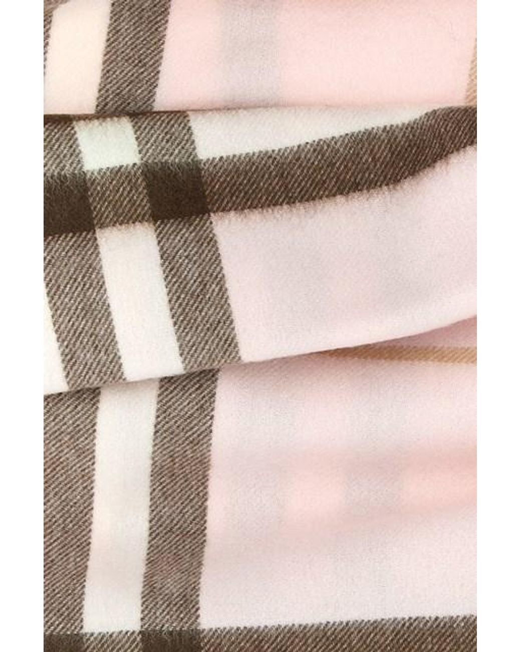 Sciarpa Cashmere Check di Burberry in Natural
