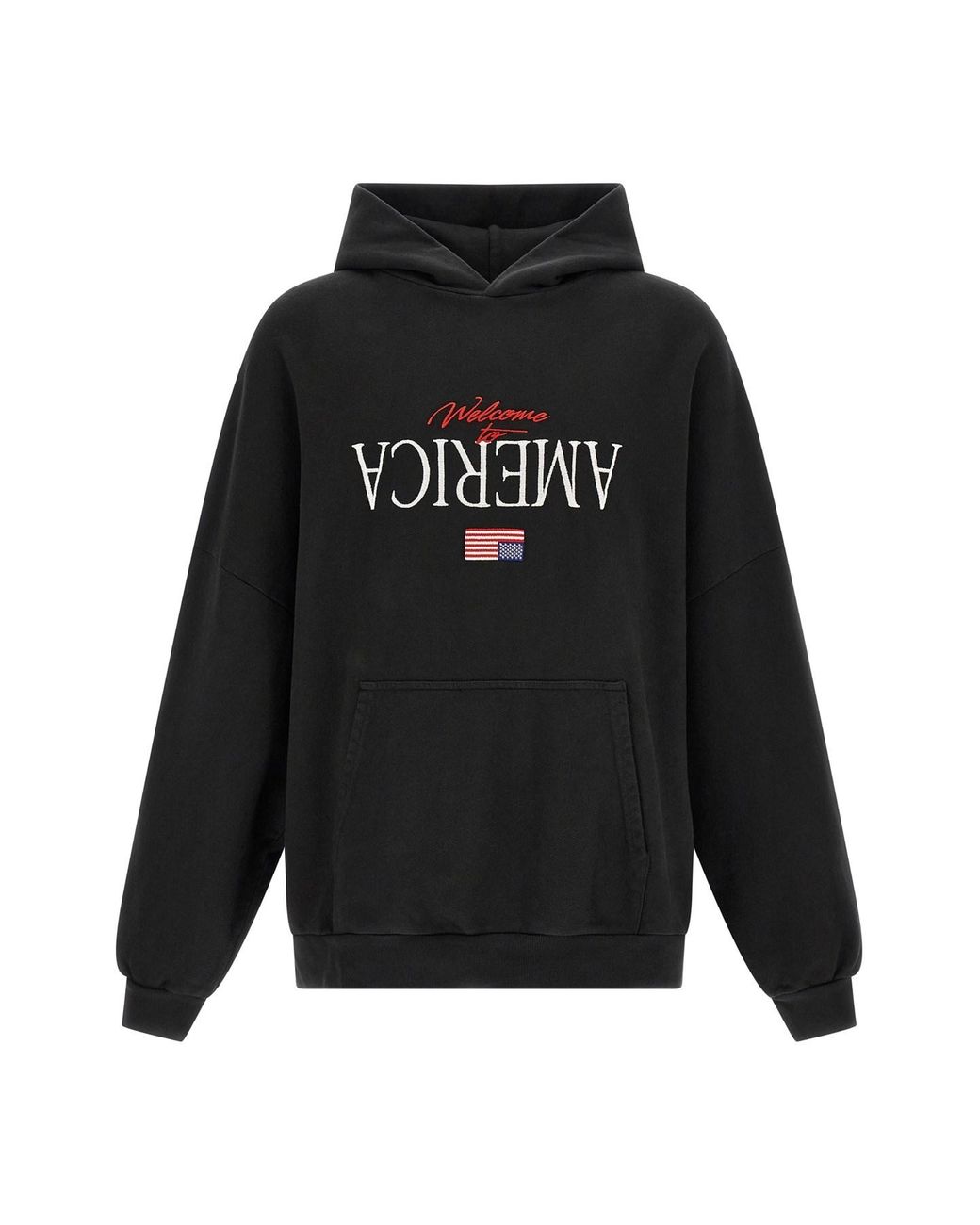 Willy Chavarria Black 'welcome To America-hooligan' Hoodie for men