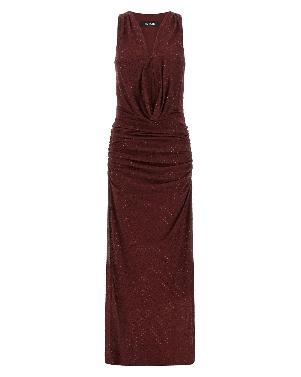 ROTATE BIRGER CHRISTENSEN Purple Maxi Halterneck Dress
