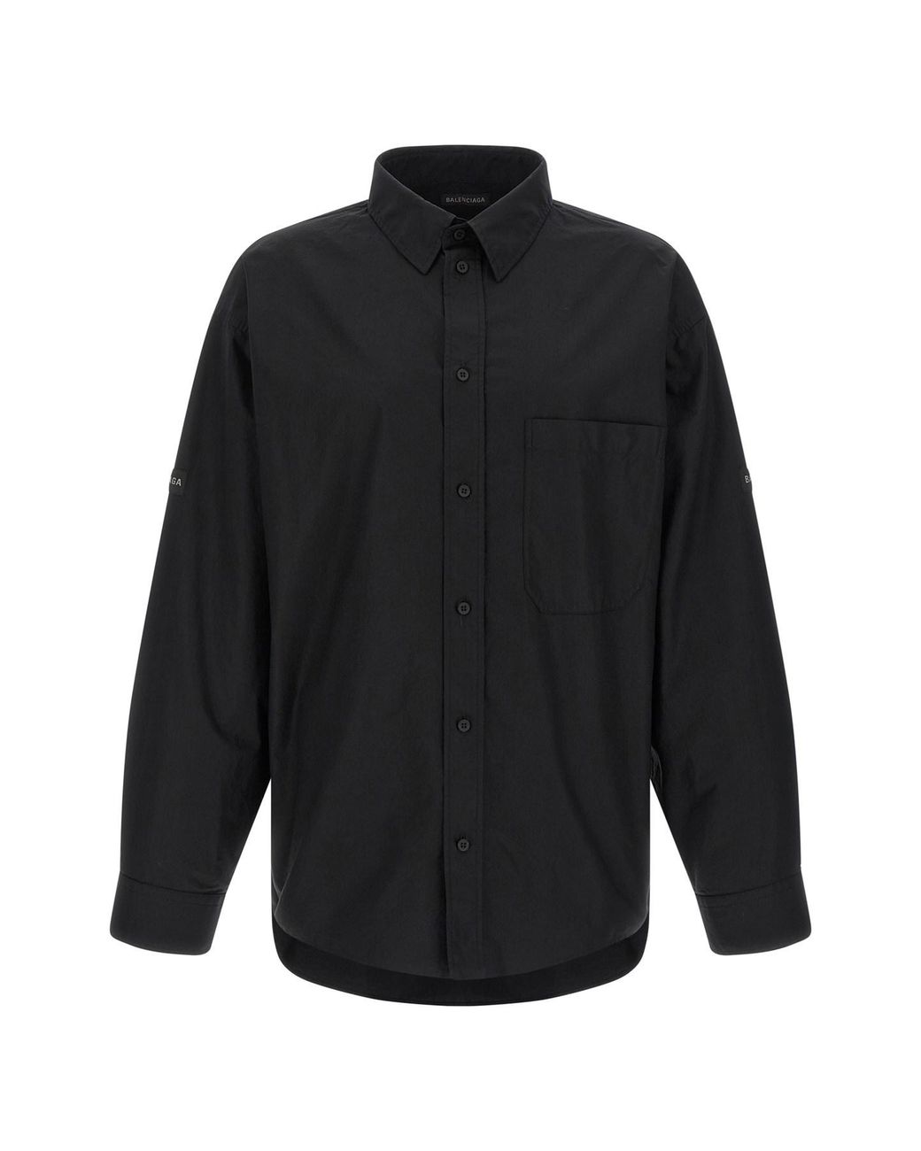 Balenciaga Black Logo Patch Shirt for men