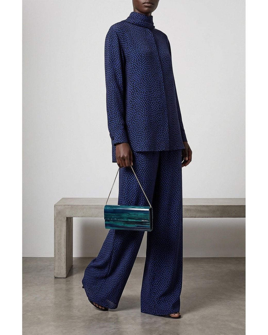 Gianluca Capannolo Blue Palazzo Pants With Elasticated Waistband