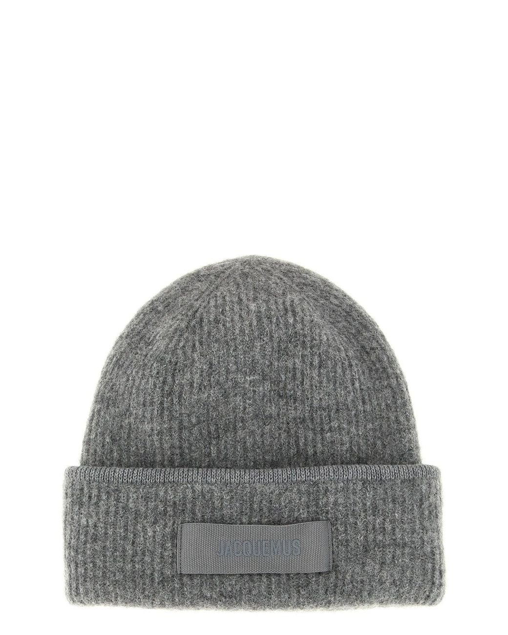 Jacquemus Gray Le Bonnet Gros-Grain Beanie for men