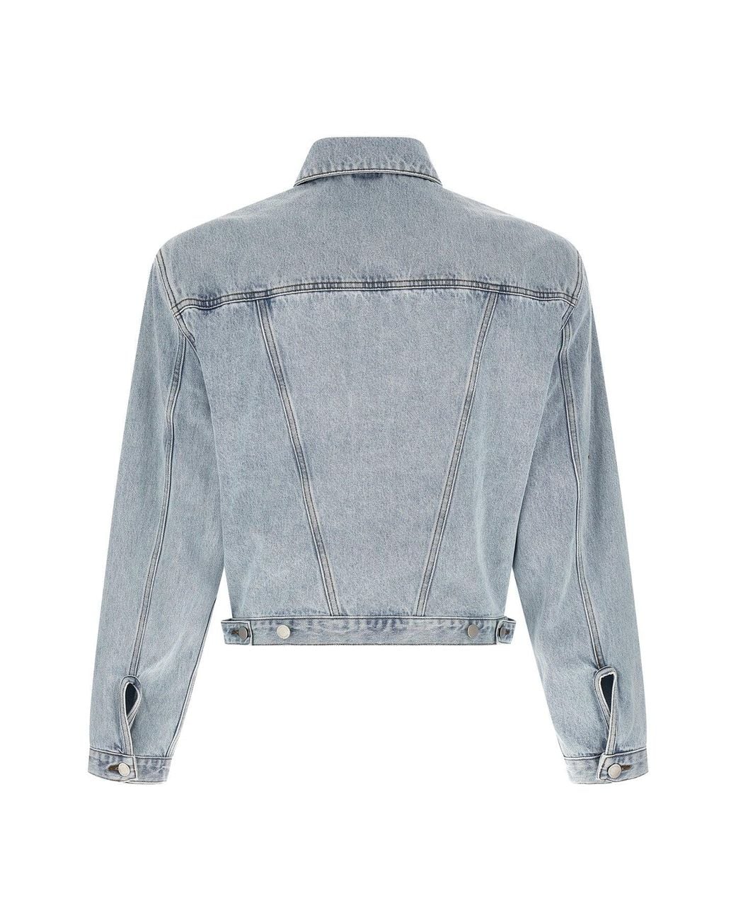 Entire studios Blue Denim Jacket With Engraved Buttons for men
