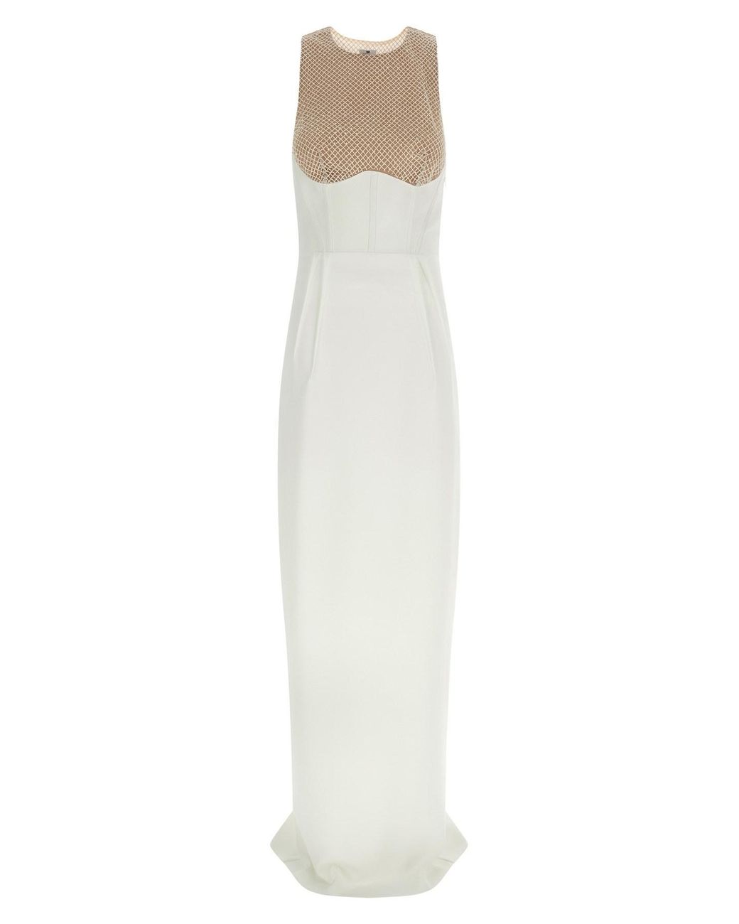 Elisabetta Franchi White Polyester Long Dress