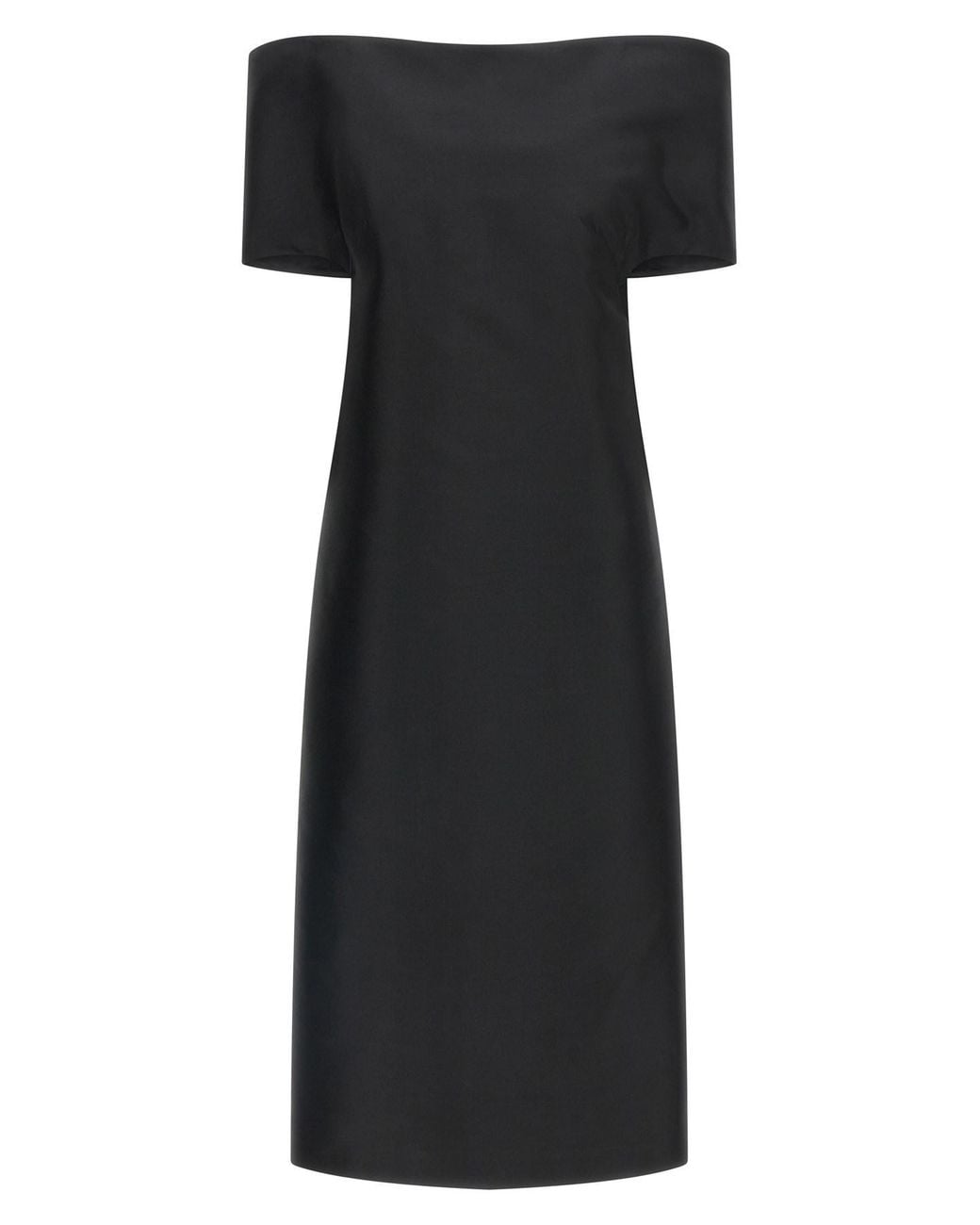 Jil Sander Black Off-the-shoulder Dress