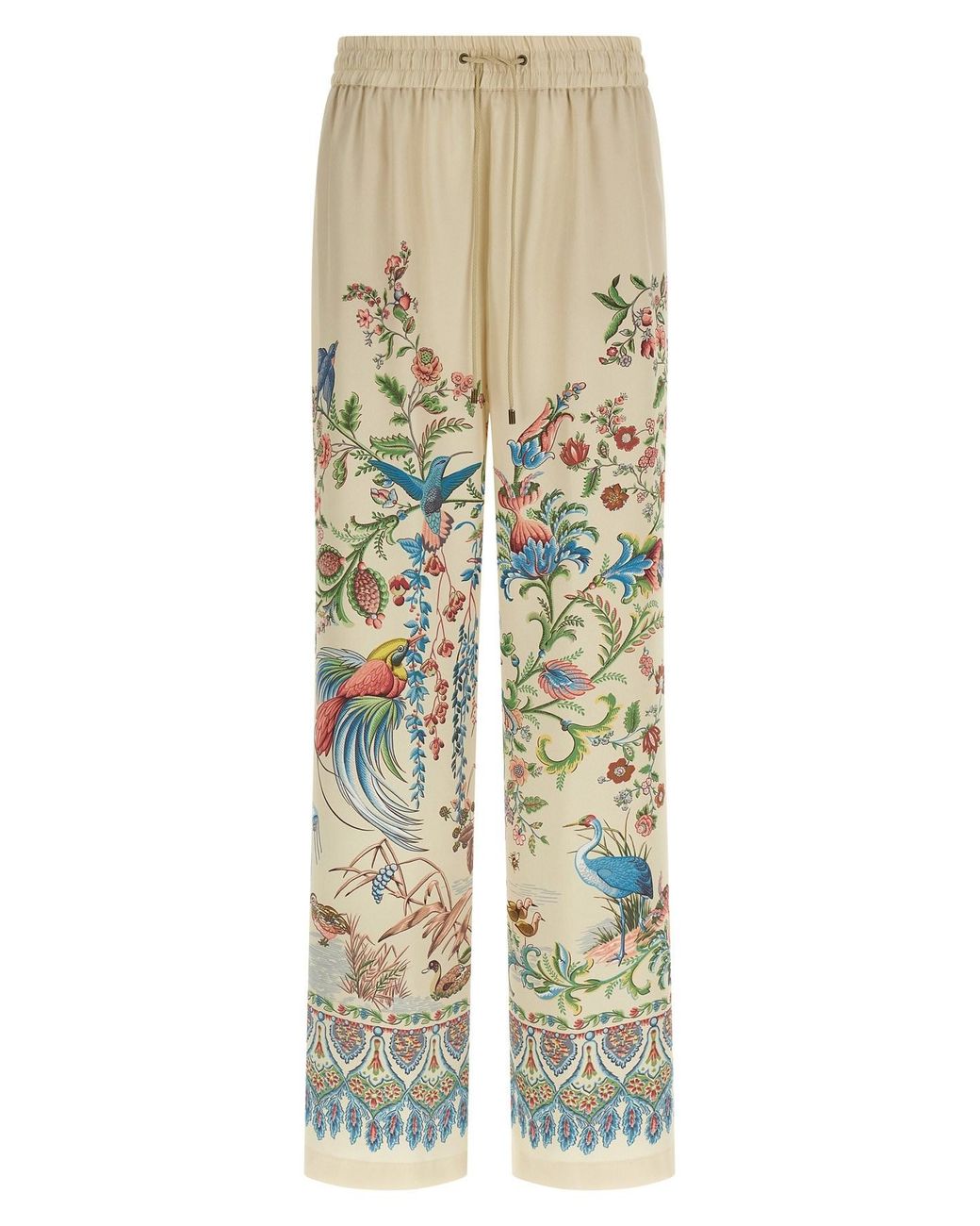 Etro Natural Flora And Fauna Printed Trousers