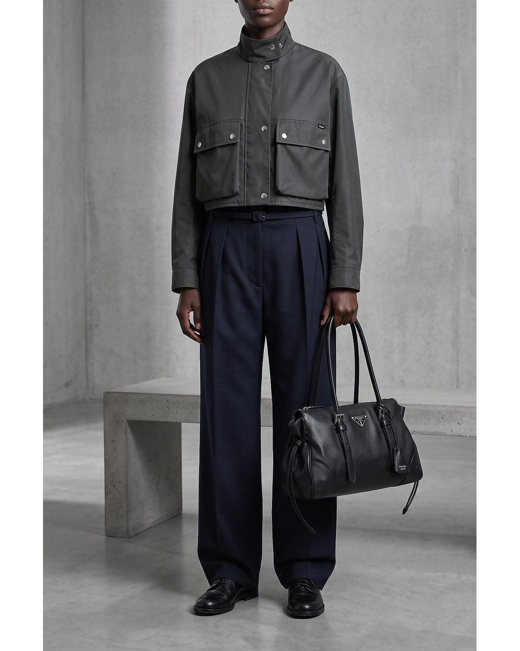 Prada Black Cropped Jacket