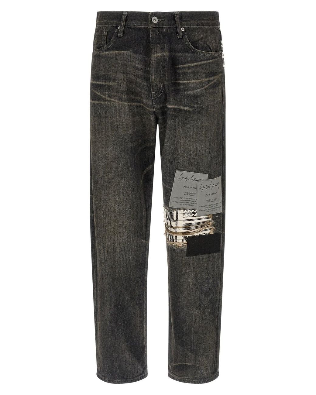 Yohji Yamamoto Gray Nh 'Savege Denim' Jeans for men