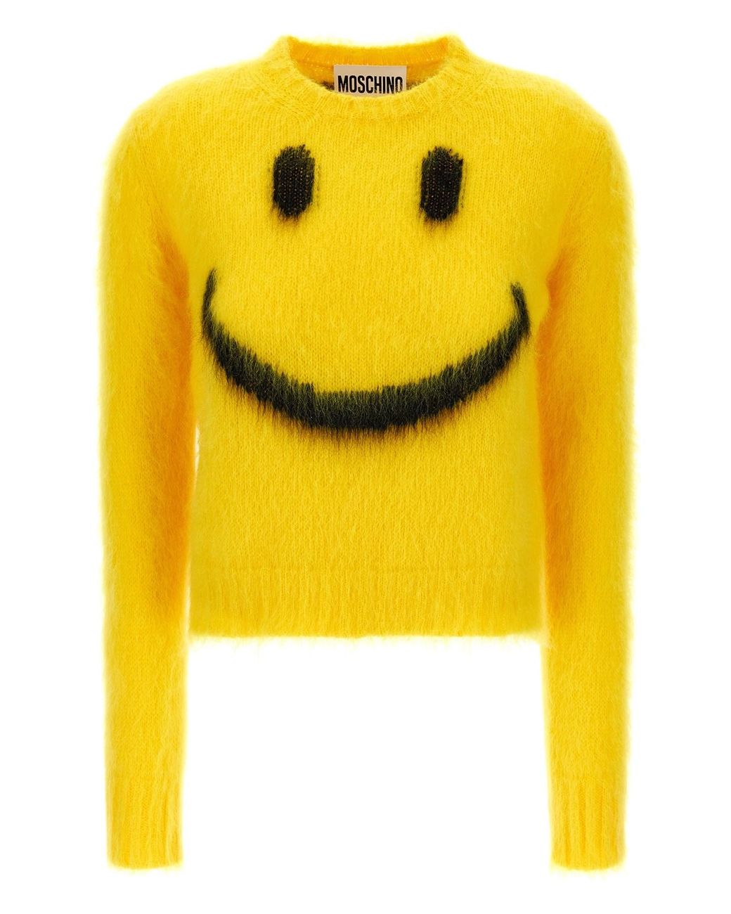 Sweater Strickpullover Smiley Moschino 'smiley' Sweater In Yellow