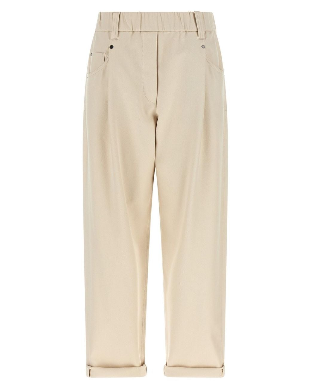 Brunello Cucinelli Natural 'Baggy Pull-on' Pants