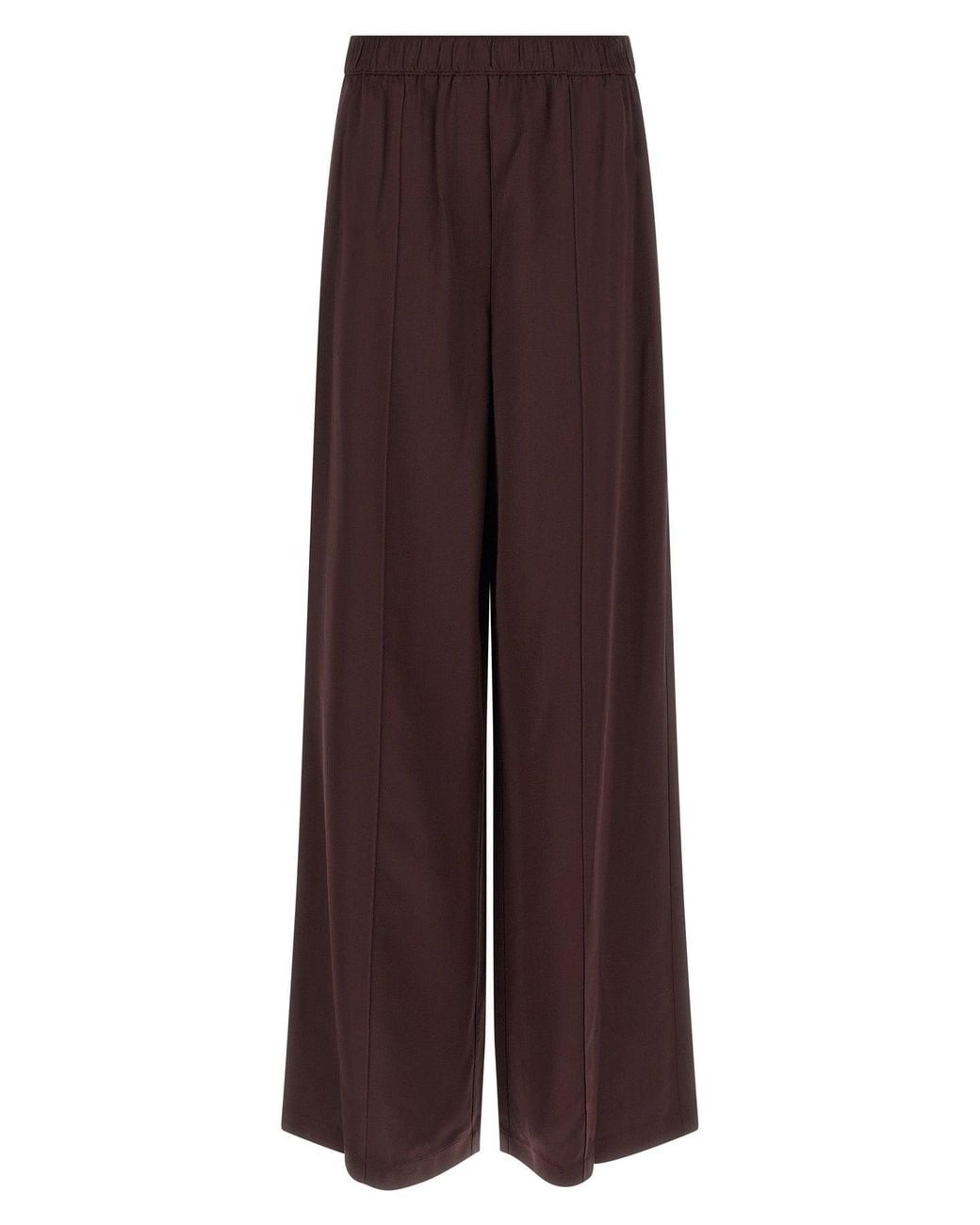 Tory Burch Purple Wide-Leg Trousers With Elasticated Waistband