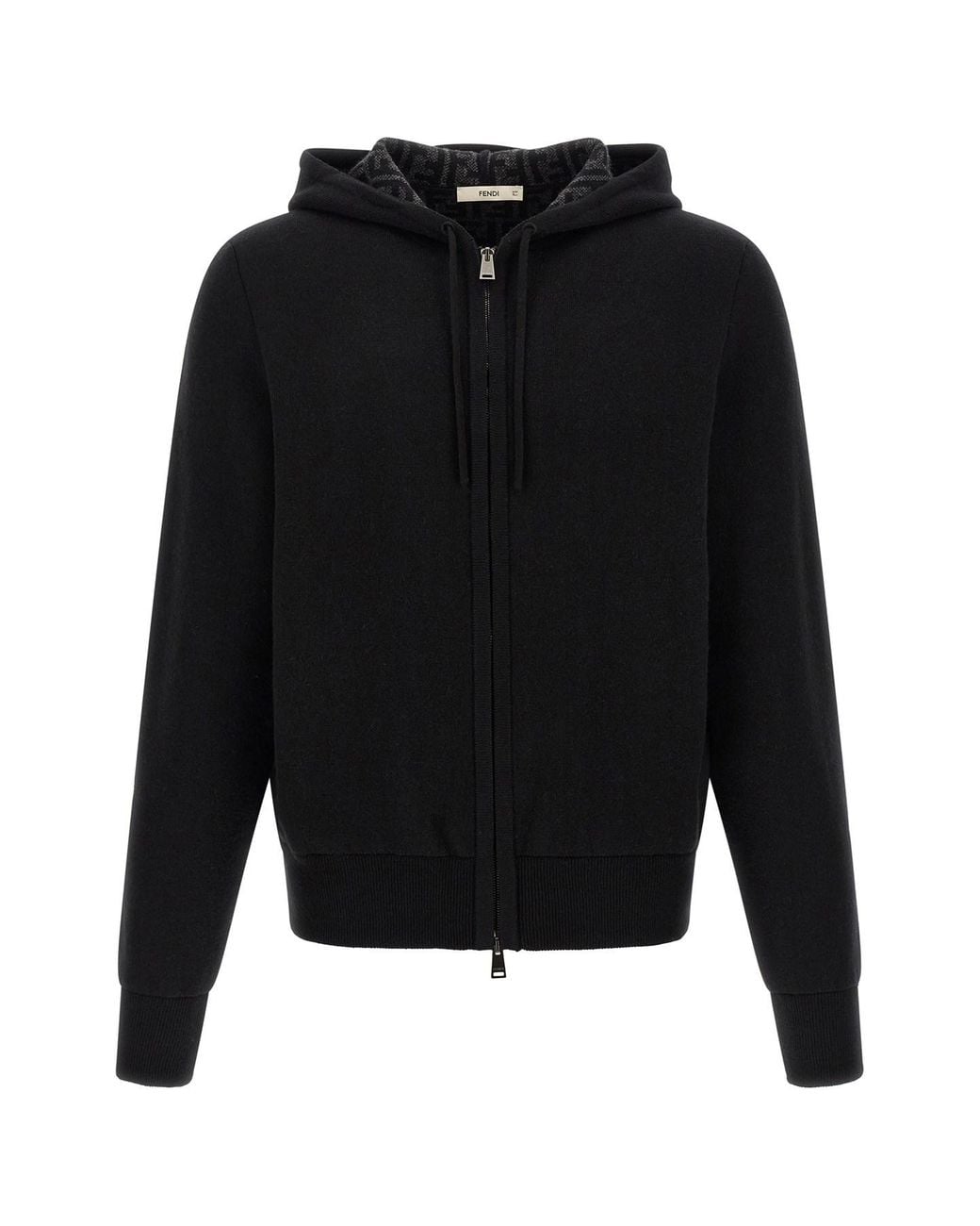 Fendi Black Cashmere Hoodie for men