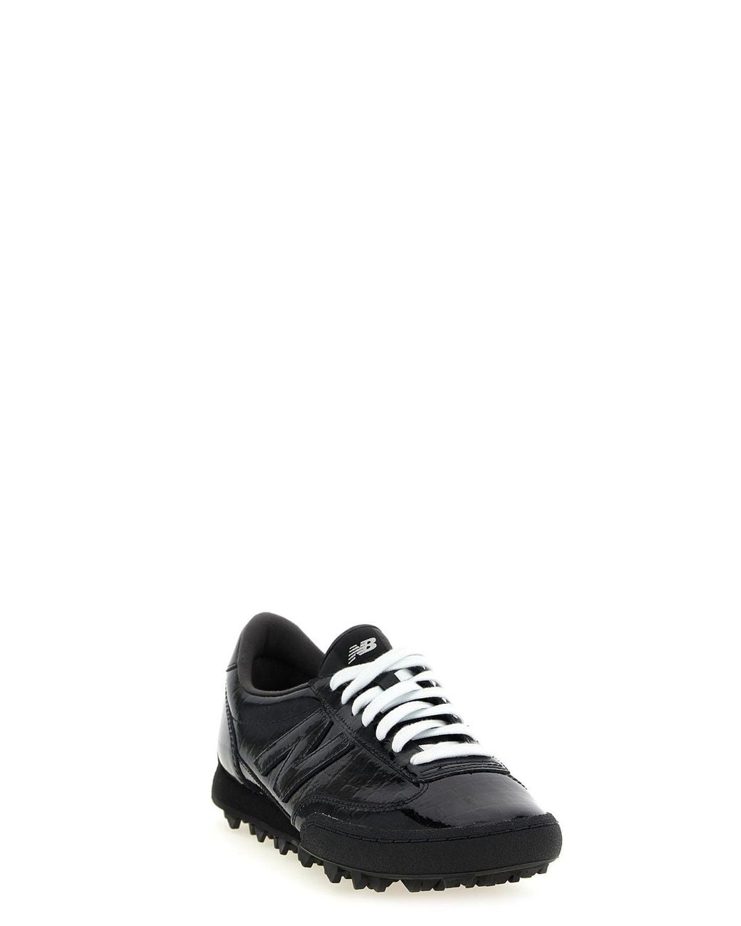 New Balance Black Leather Gator Run Sneaker