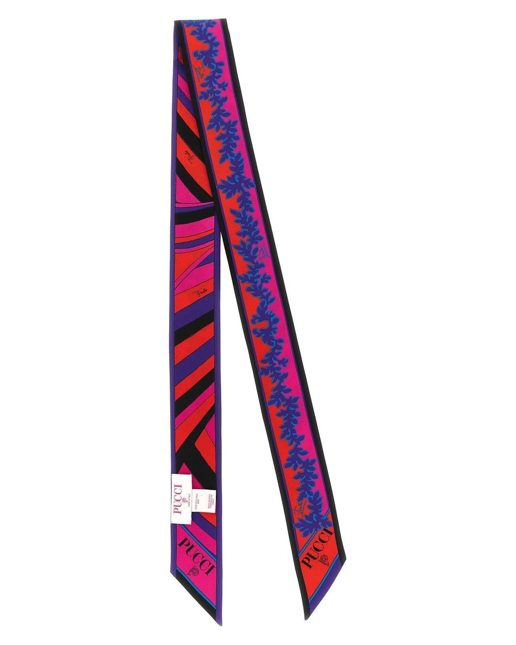 Emilio Pucci Red Mixed Print Silk Bandeau