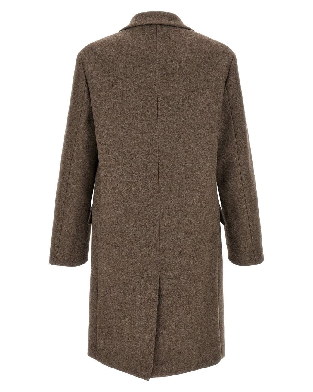 Dries Van Noten Brown Rustic Wool Coat for men