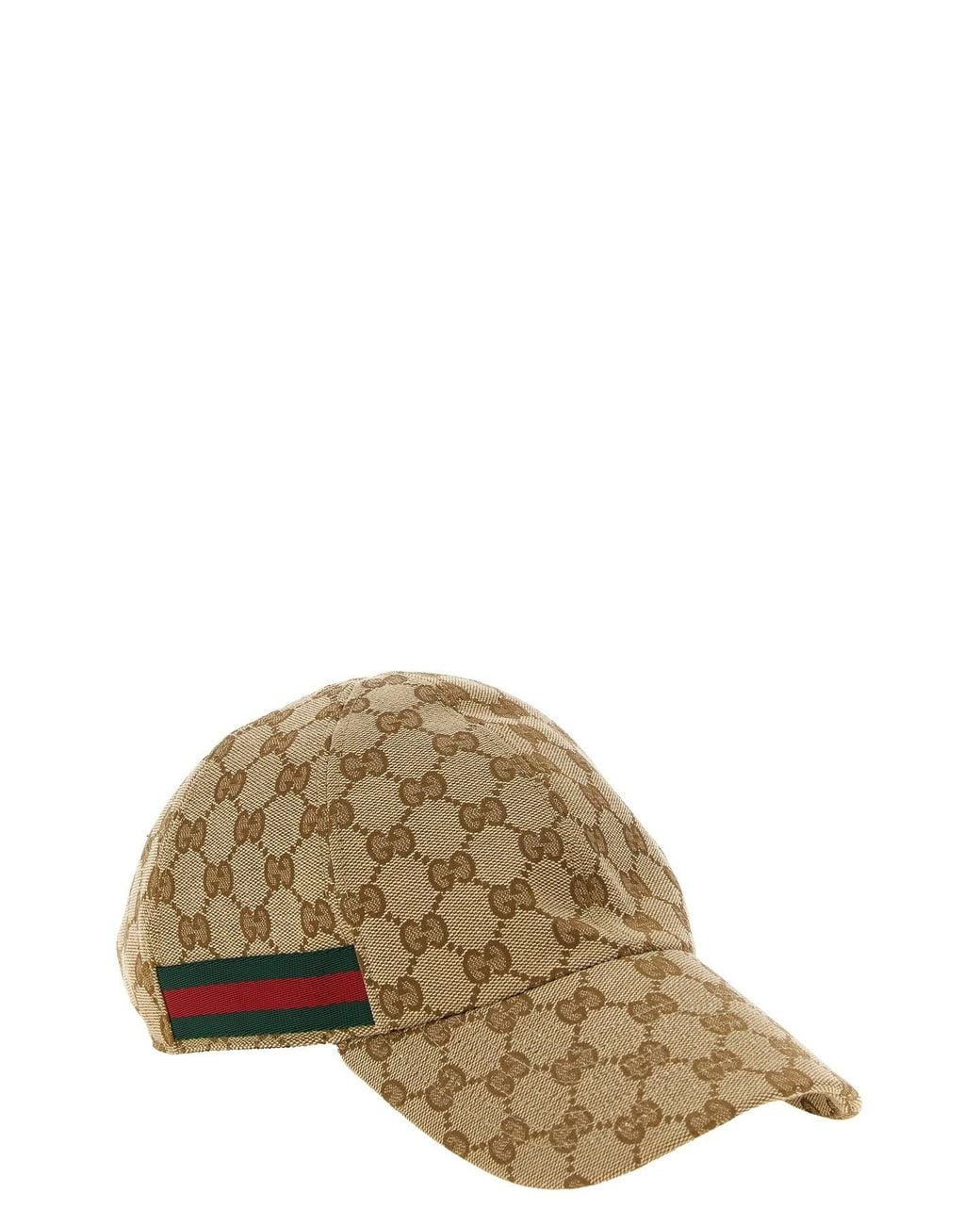 Gucci Natural Gg Fabric Baseball Cap for men