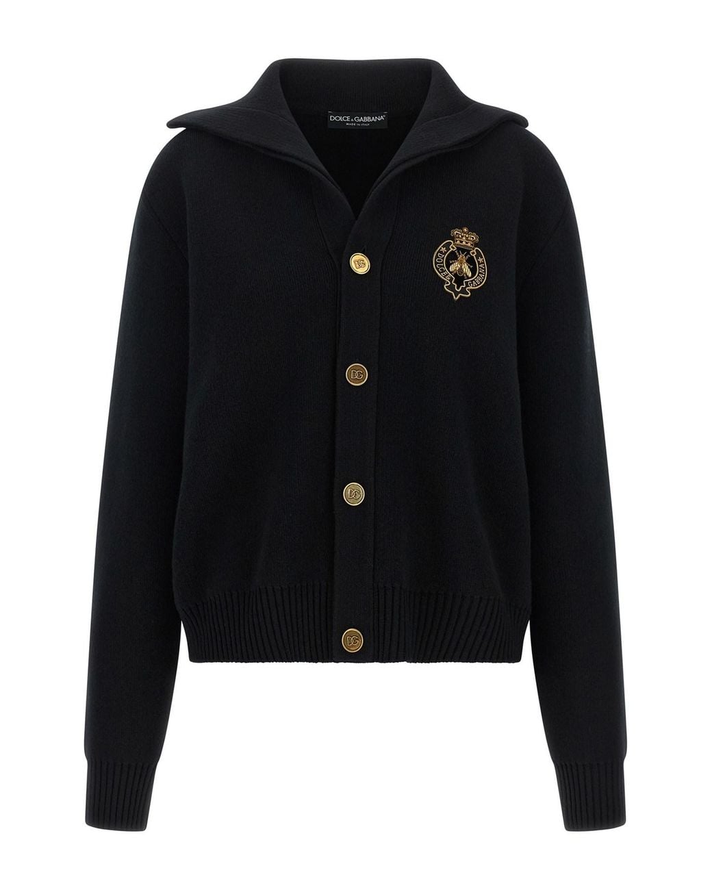 Dolce & Gabbana Black Embroidery Cardigan for men