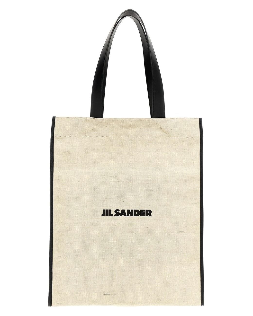 Borsa 'Border Book Tote Md' di Jil Sander in Natural