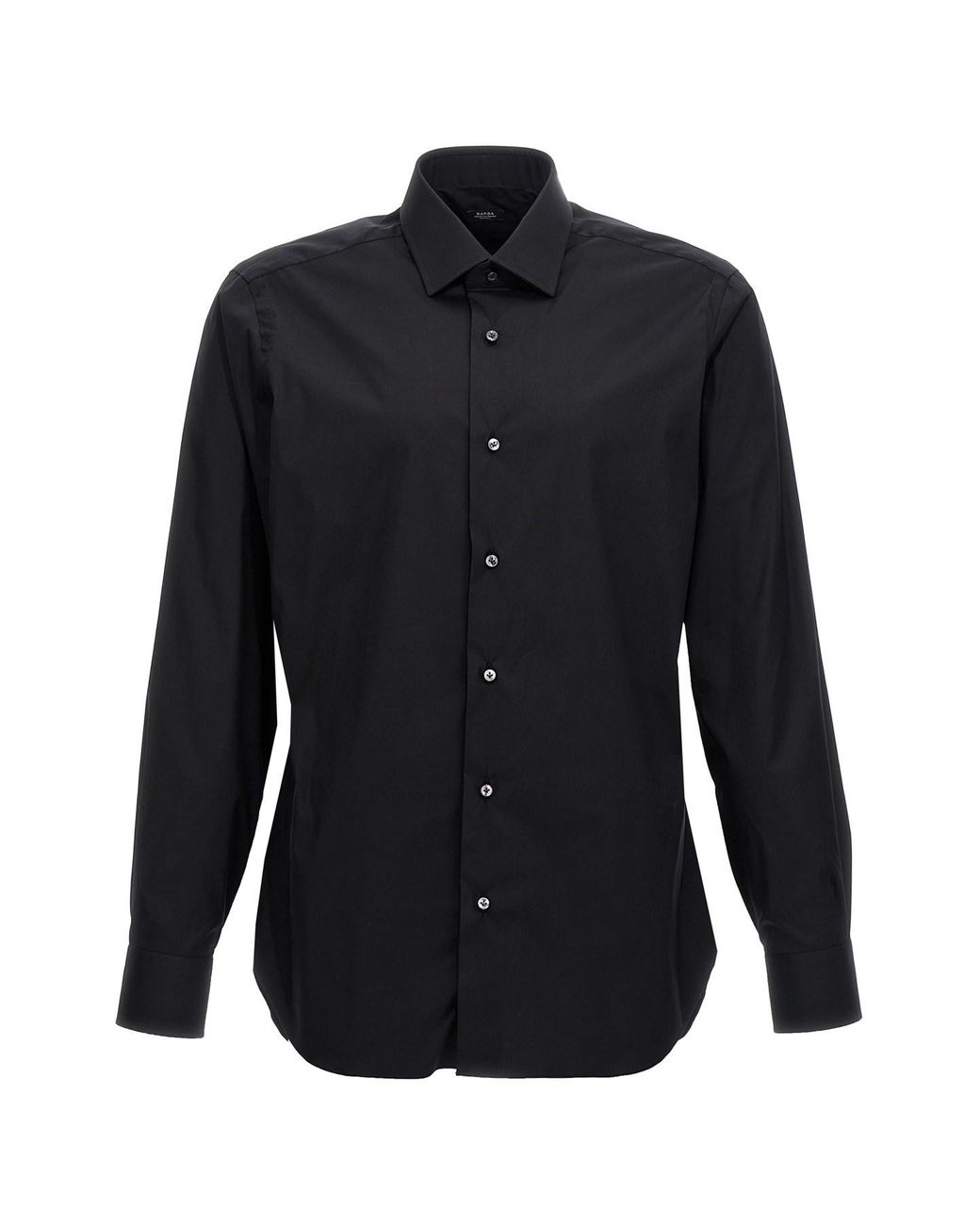 Barba Napoli Black Poplin Shirt for men
