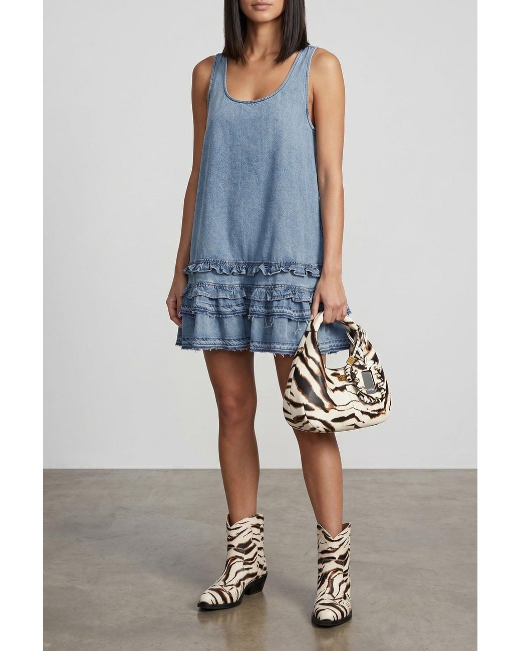 Ganni Blue Denim Dress