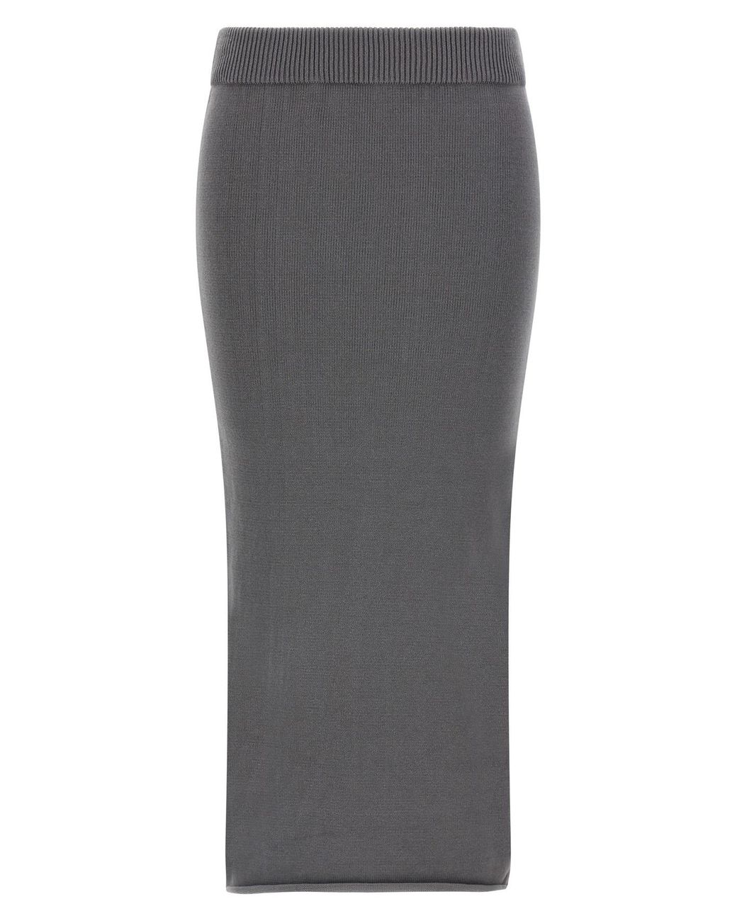 Entire studios Gray 'raw Knit Skirt