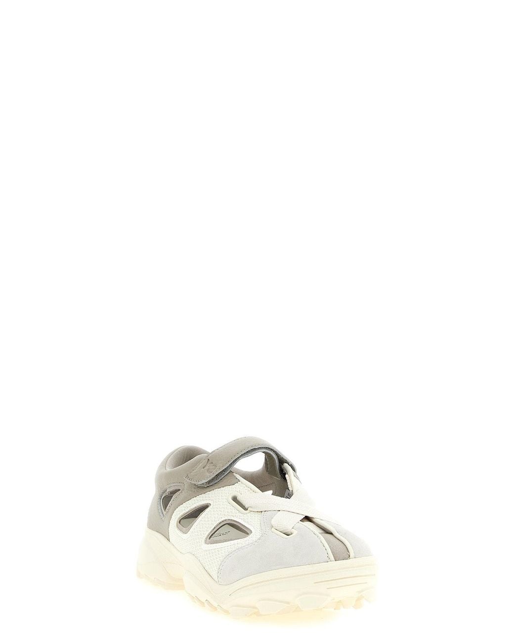 Y-3 White Hybrid Sandal With Cut-Out Details