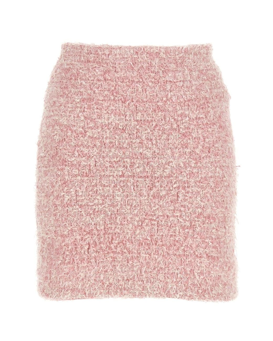 Balenciaga Pink Tweed Mini Skirt