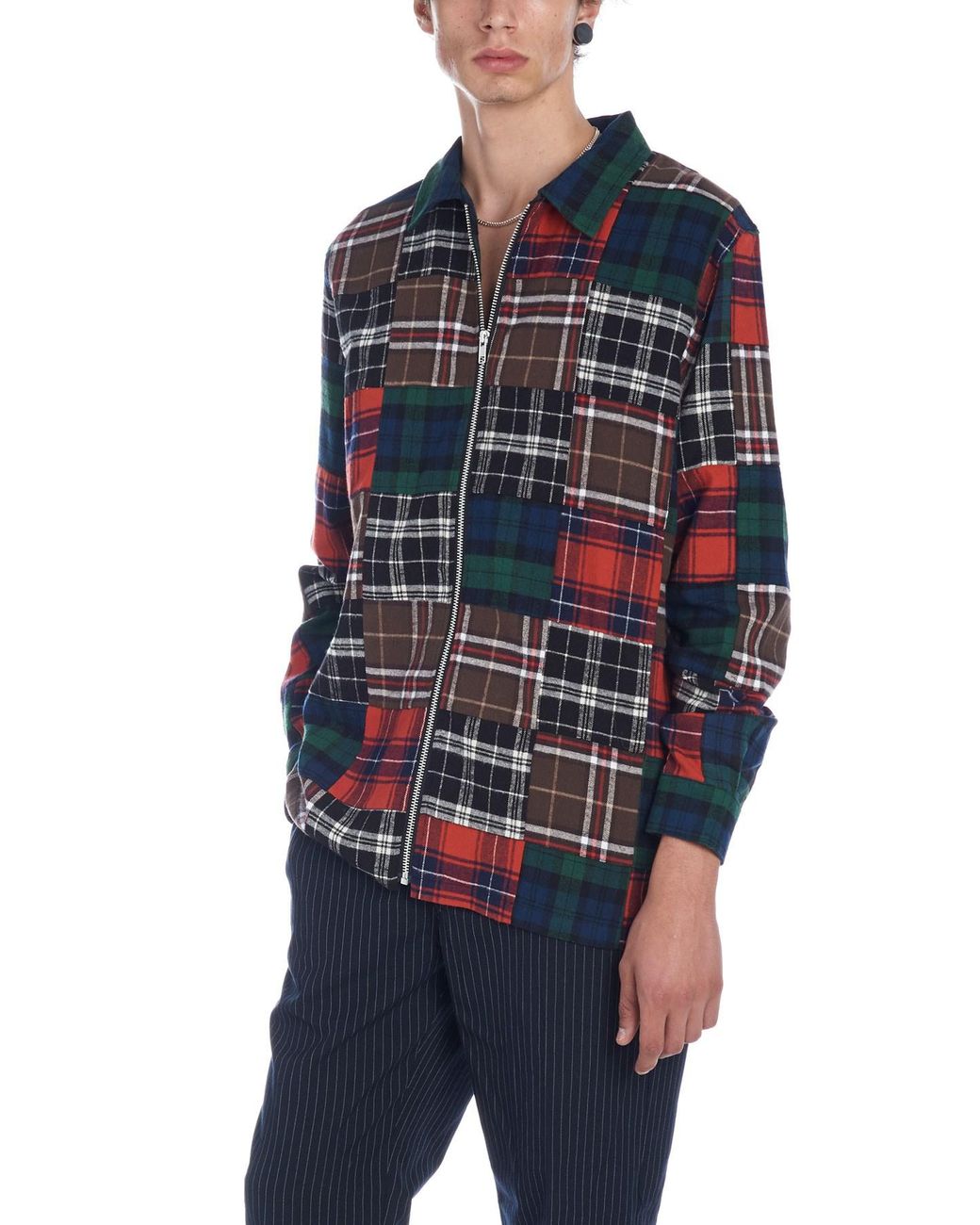 stussy patchwork flannel