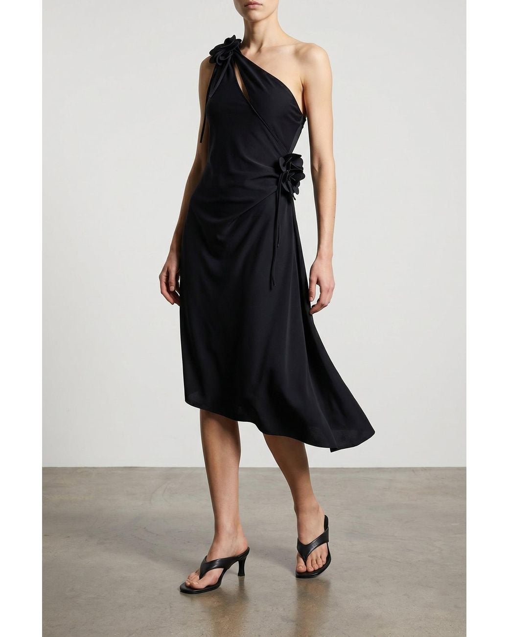 Coperni Blue 'Asymmetric Mini Flower' Dress