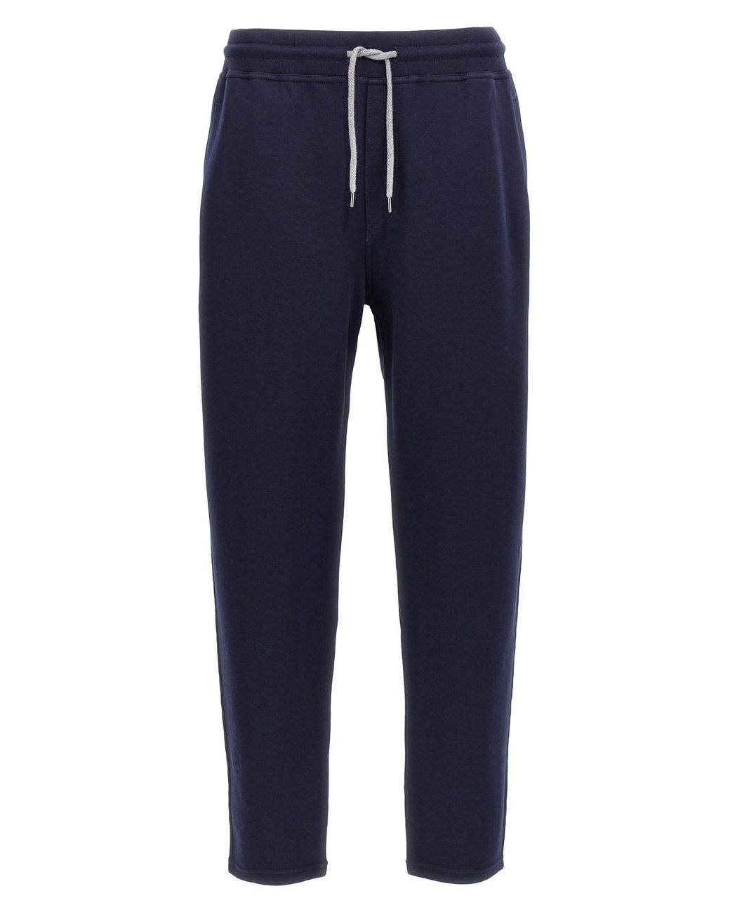 Brunello Cucinelli Blue Cotton Blend Joggers for men