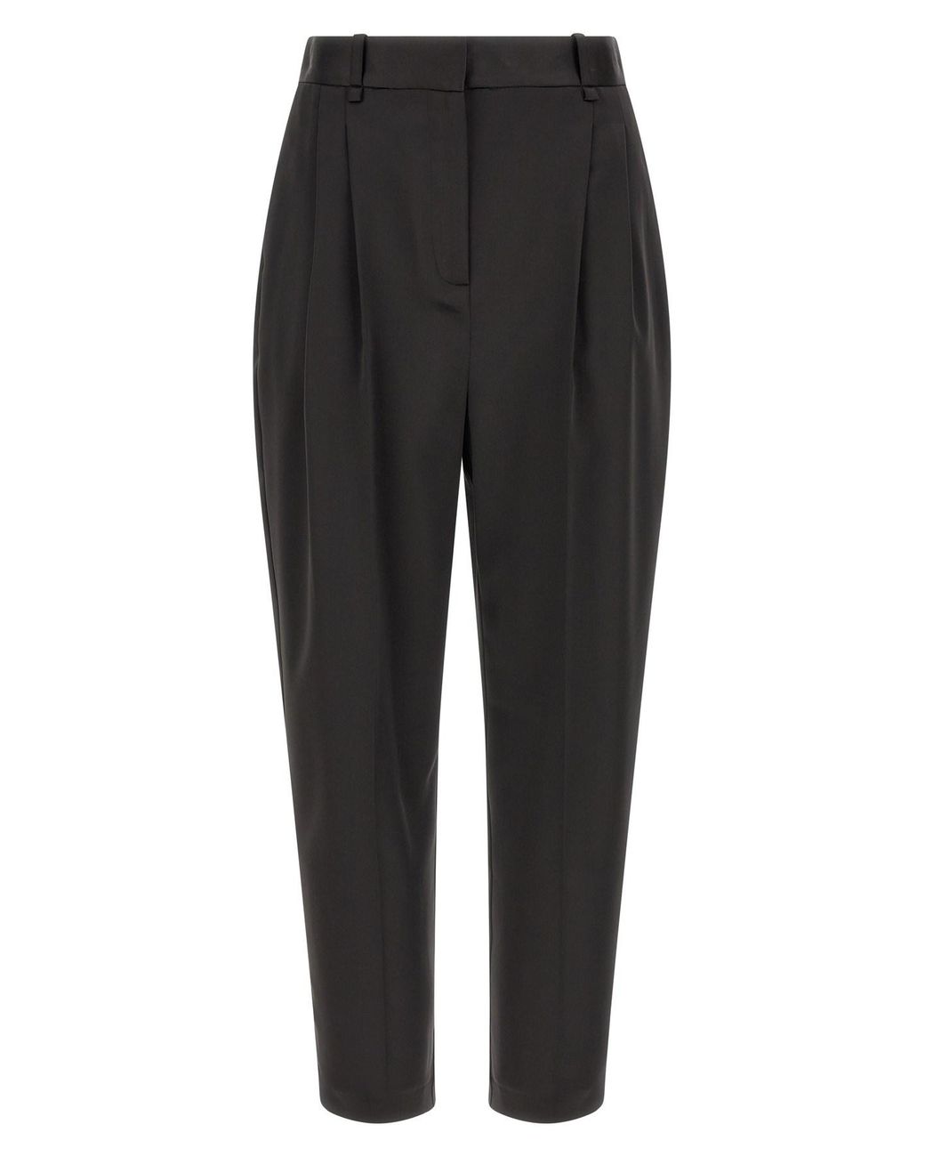 Elisabetta Franchi Black Stretch Satin Pants