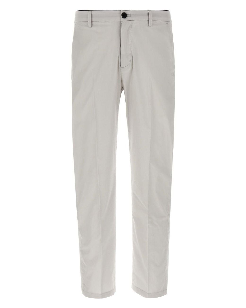 Department 5 Gray Trouser 'Prince Chino Slim Crop' for men