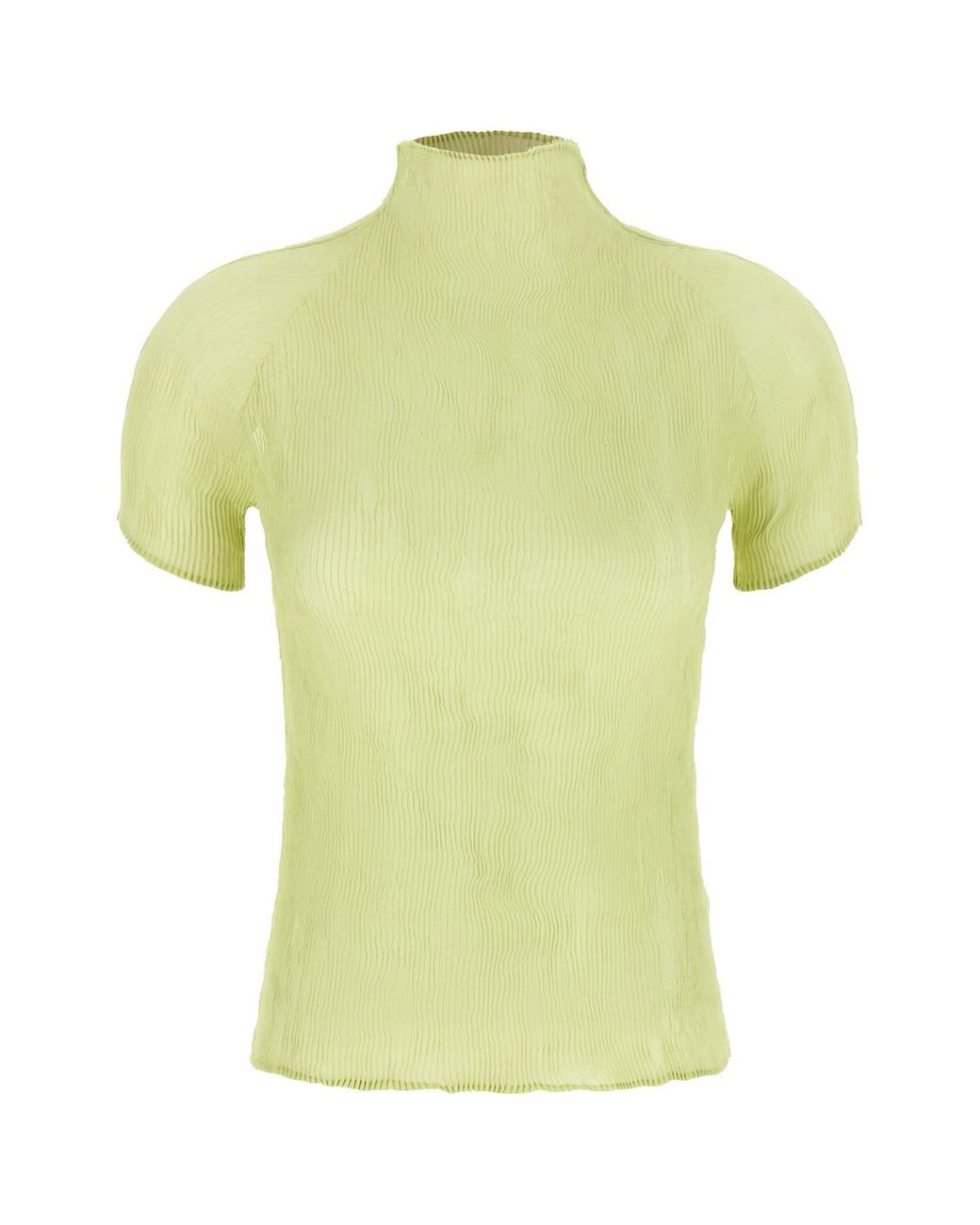Issey Miyake Yellow 'chiffon Twist 1' Top