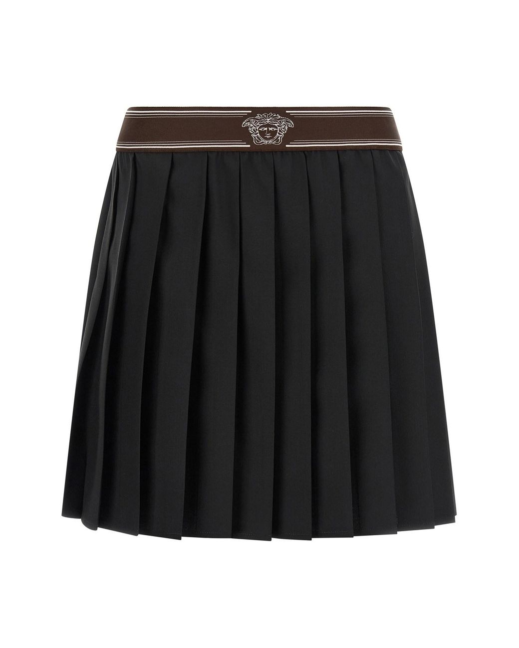 Versace Black Pleated Skirt