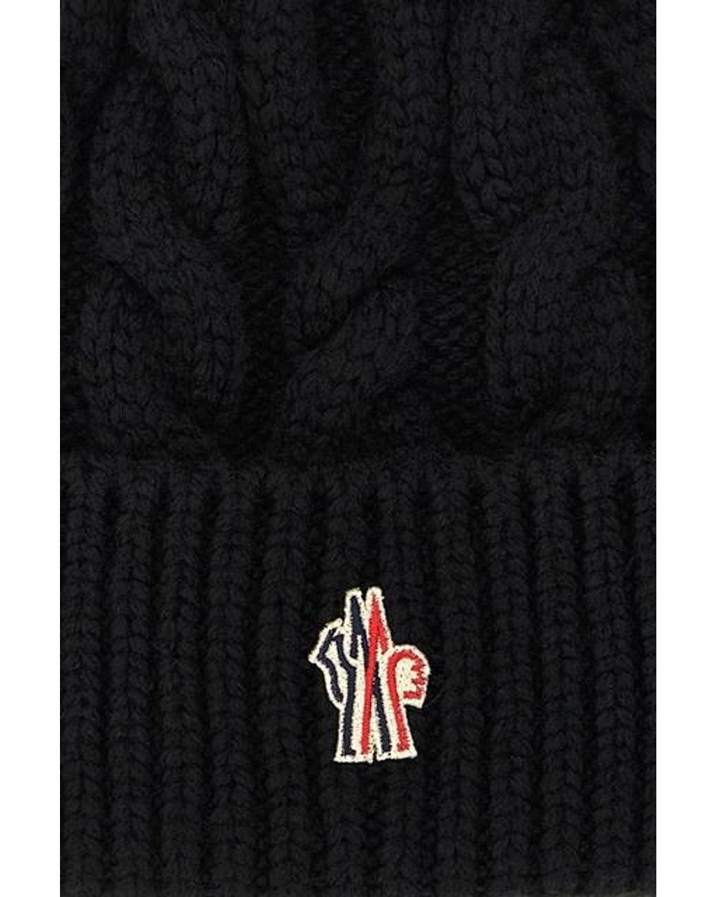 Berretto Patch Logo di Moncler in Black